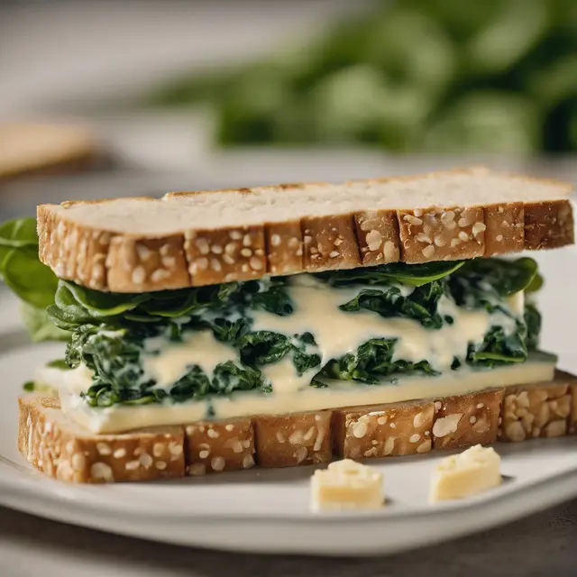 Foto de Spinach and Cheese Plate Sandwiches