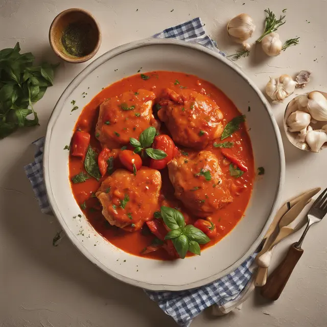 Foto de Chicken with Tomato and Bell Pepper Sauce