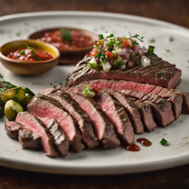 Foto de Flank Steak with Salsa and Scallion Sauce