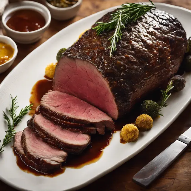 Foto de Smoked Rump Roast with Pururuca Glaze