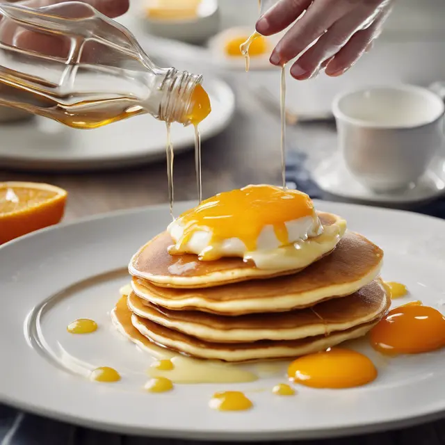 Foto de Stuffed Pancakes with Cream and Orange Syrup