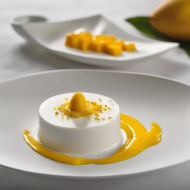 Foto de Coconut Mousse with Mango Coulis