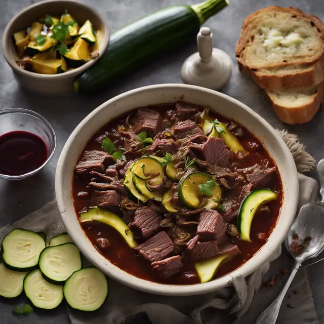 Foto de Shredded Beef Stew with Zucchini