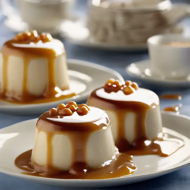 Foto de White Pudding with Caramel Topping