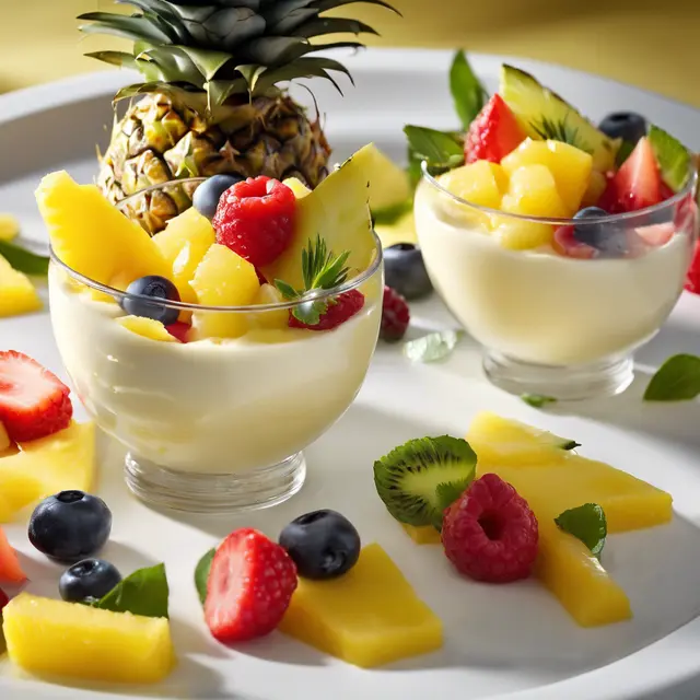 Foto de Pineapple Cream with Fresh Fruit Salad