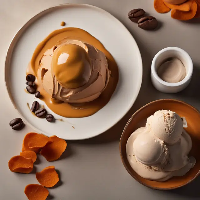 Foto de Sweet Potato Cream with Coffee Ice Cream