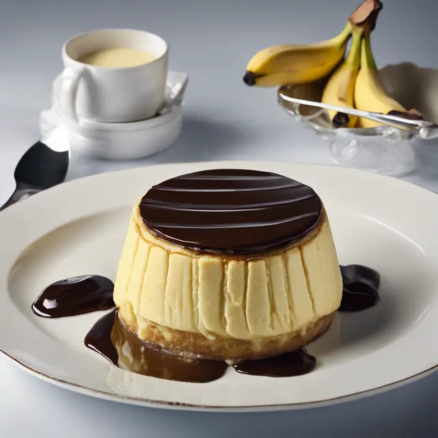 Foto de Banana Soufflé with Chocolate Sauce