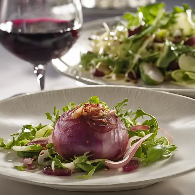 Foto de Provençal Onions with Mixed Greens Salad