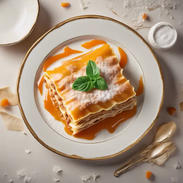 Foto de Lasagna Leaves with Cream and Apricot Filling