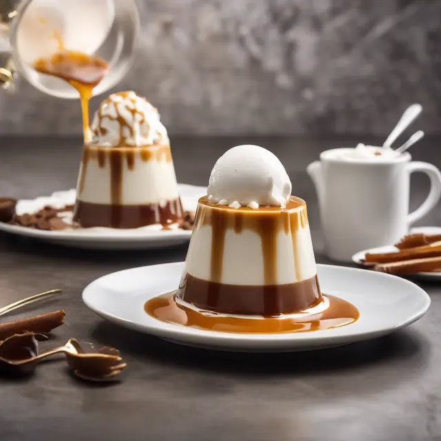 Foto de Café Panna Cotta with Caramel Sauce and Brandy