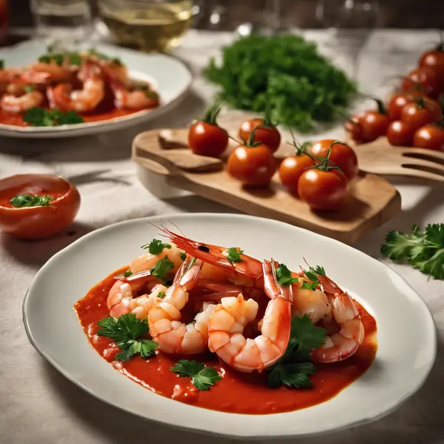 Foto de Shrimp with Tomato and Parsley