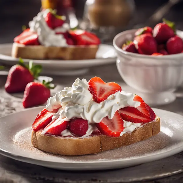 Foto de Strawberry Toast with Whipped Cream