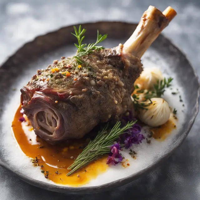 Foto de Lamb Shank in Salt Crust