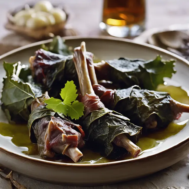 Foto de Lamb Shanks with Grape Leaves