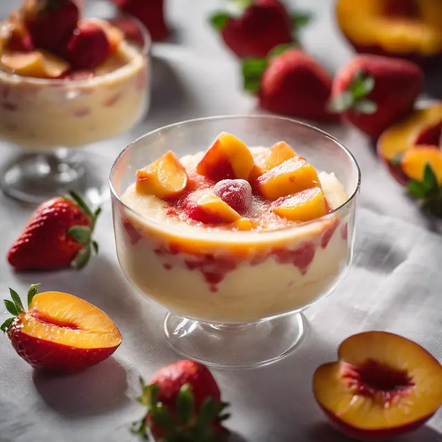 Foto de Peach Pudding with Strawberry