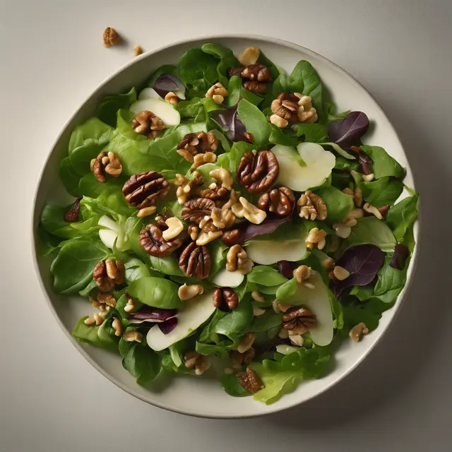 Foto de Green Salad with Walnuts or Chestnuts