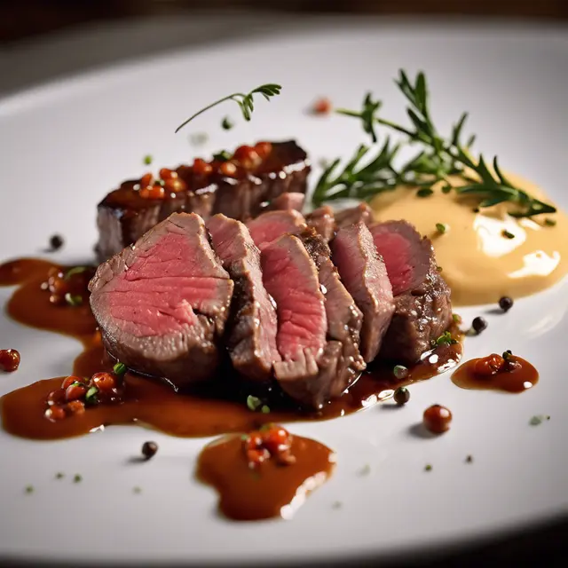 Foto de Tender Beef Fillet with Spicy Sauce