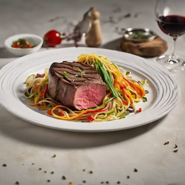 Foto de Fillet Mignon with Vegetable Noodles