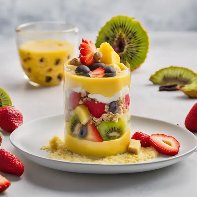 Foto de Fruit Parfait with Banana and Passionfruit Pulp