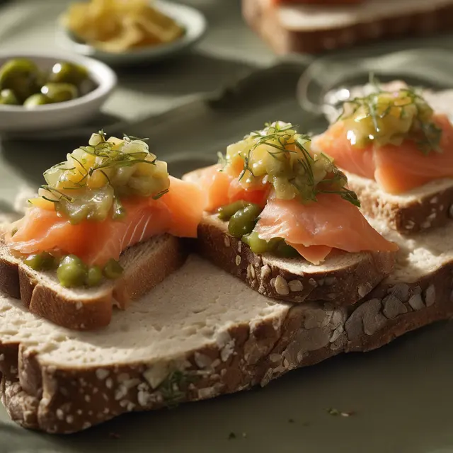 Foto de Smoked Salmon with Pickle Relish