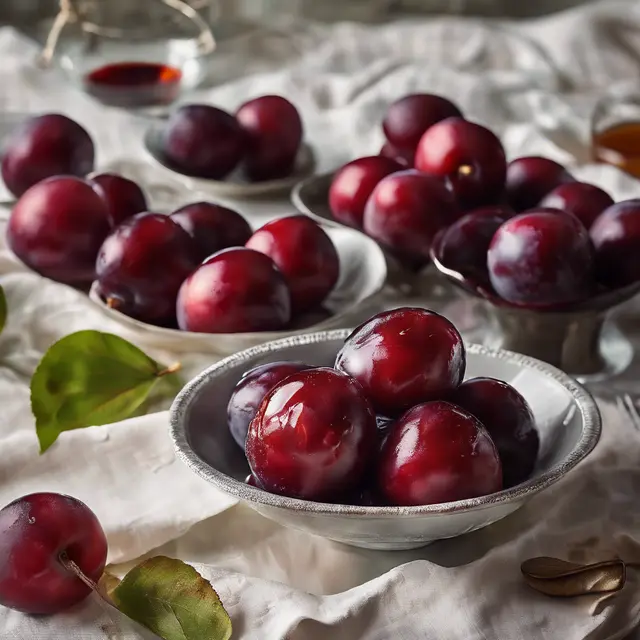 Foto de Red Plums in Syrup