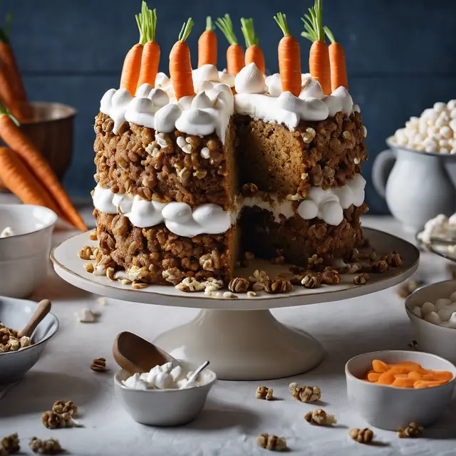 Foto de Carrot and Walnut Cake with Marshmallow (diet)