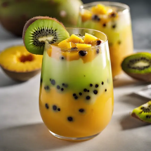 Foto de Mango, Kiwi, and Passionfruit Cocktail with Tequila