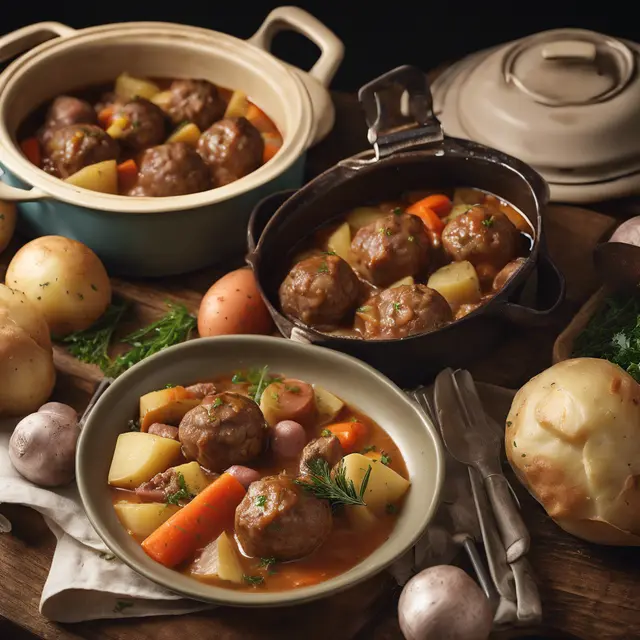 Foto de Meatball Stew with Potatoes and Sausage