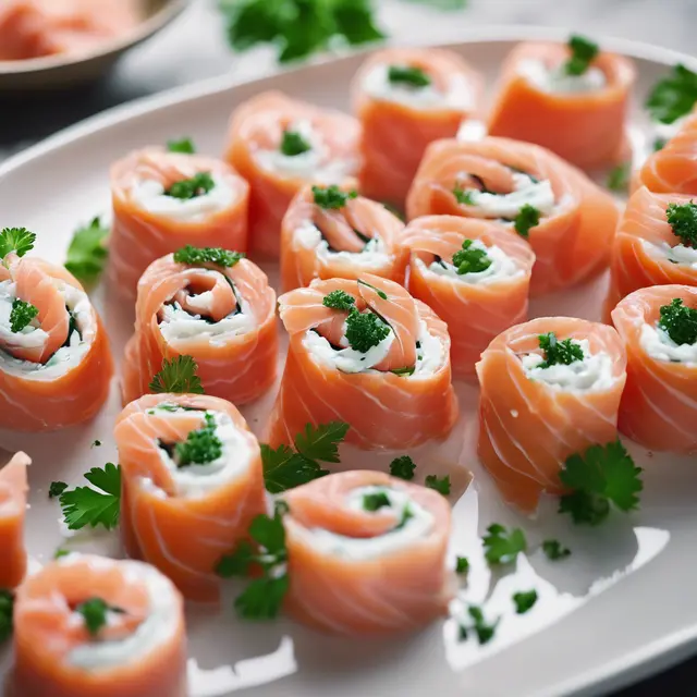 Foto de Smoked Salmon Rolls with Cream Cheese Filling