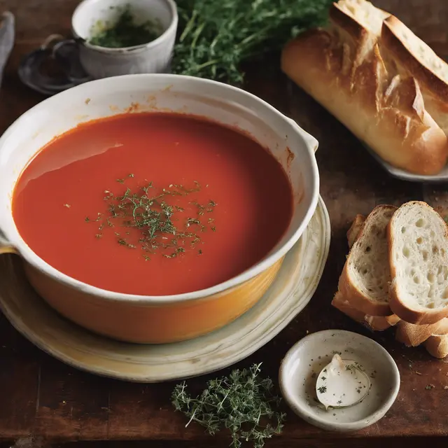 Foto de Fresh Tomato Soup with Thyme