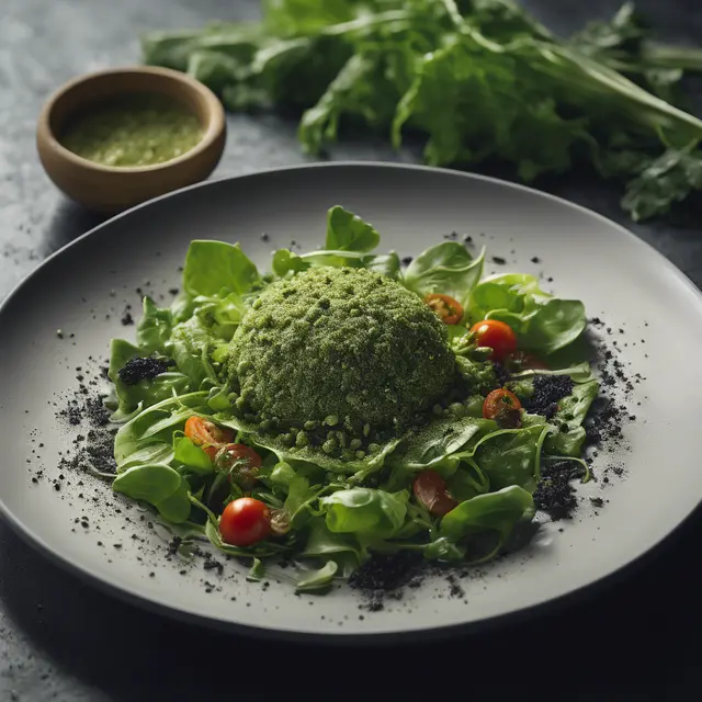 Foto de Green Salad with Pesto Powder