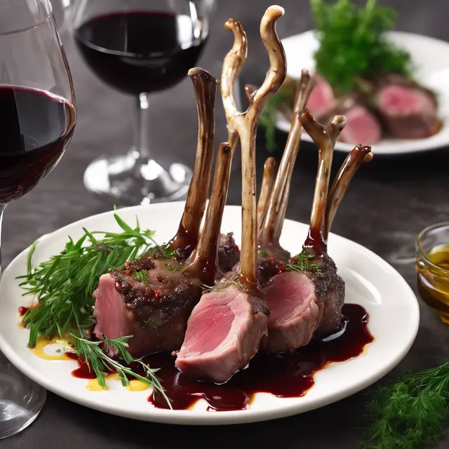 Foto de Lamb Racks with Olive Oil and Red Wine Glaze