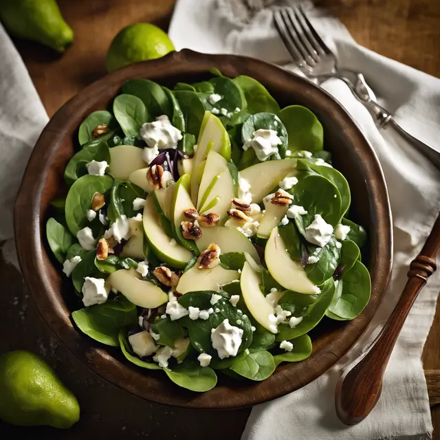 Foto de Spinach and Pear Salad with Honey Dressing