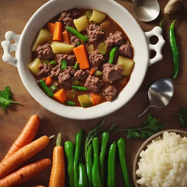 Foto de Ground Beef Stew with Vegetables