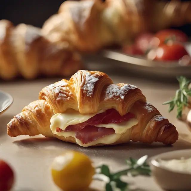 Foto de Croissant with Puff Pastry Cream Filling