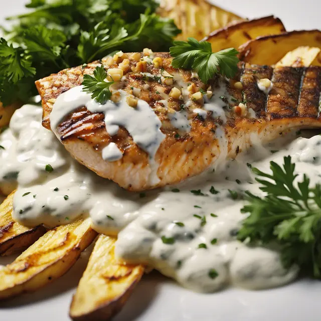 Foto de Grilled Fish with Yogurt Sauce