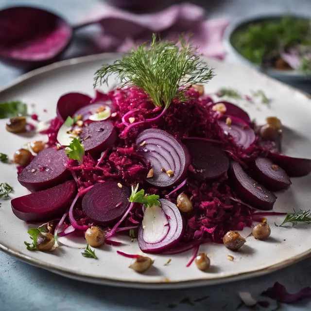 Foto de Beet Salad with Onion and Linseed