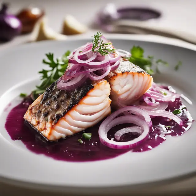 Foto de Grilled Fish with Red Onion