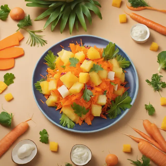 Foto de Agrião, Pineapple, and Carrot Salad