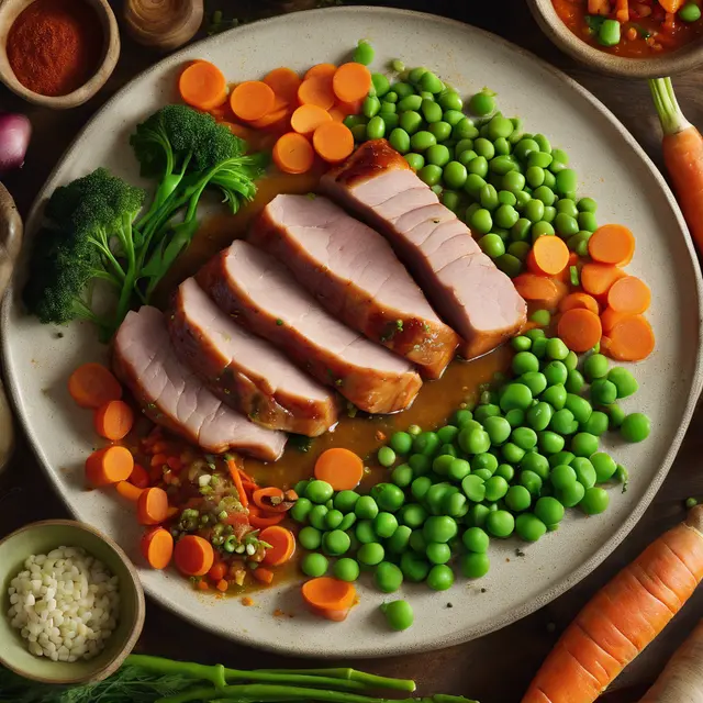 Foto de Spicy Pork Loin with Vegetables