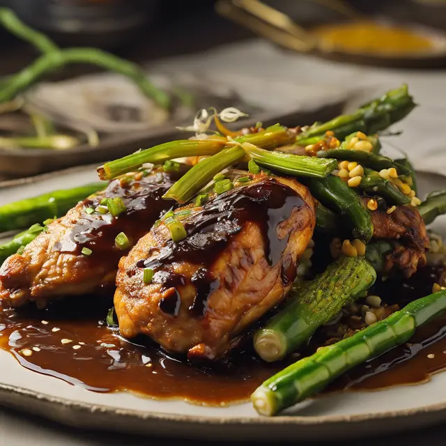 Foto de Peruvian Chicken with Soy Sauce and Okra