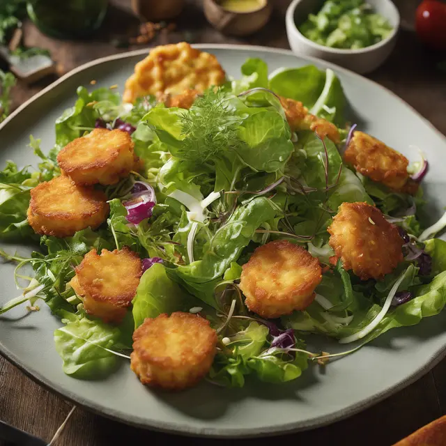 Foto de Green Salad with Crispy Cheese Fritters