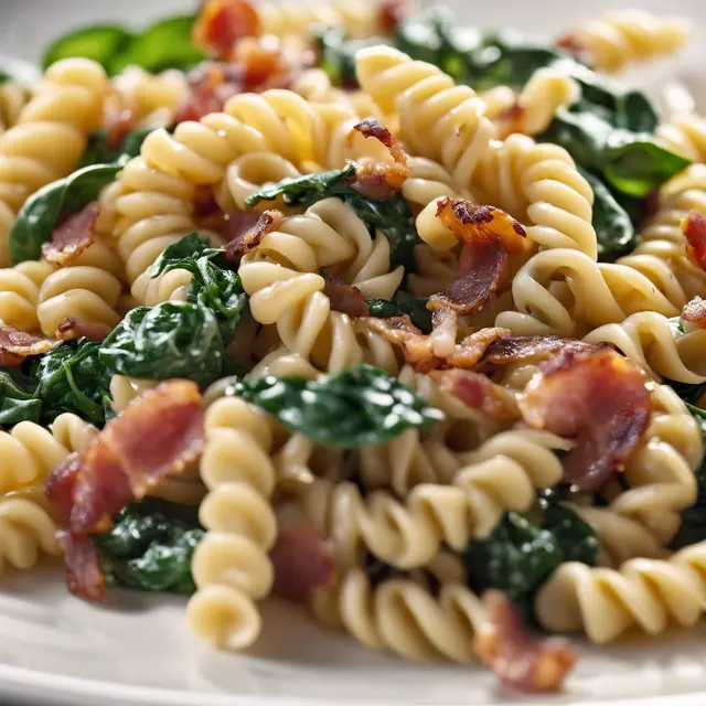 Foto de Fusilli with Bacon and Spinach