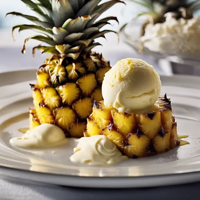 Foto de Roasted Pineapple with Ice Cream