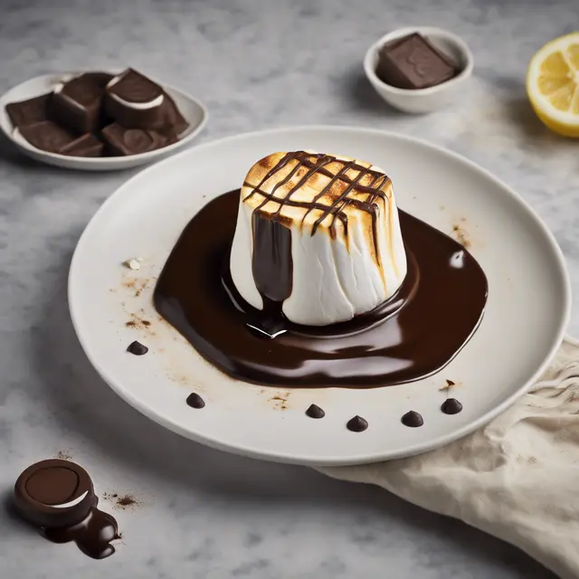 Foto de Roasted Marshmallow with Chocolate Sauce