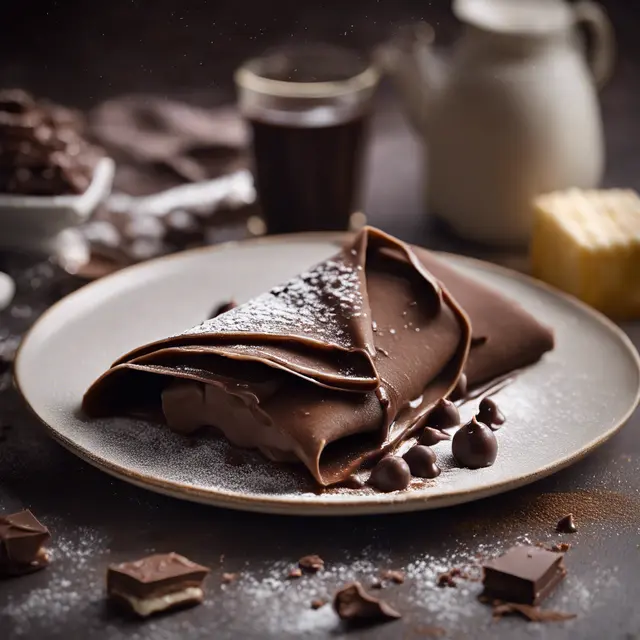 Foto de Chocolate Crepe with Chocolate Filling