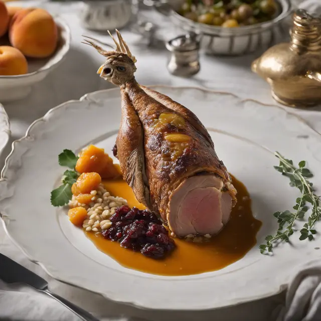 Foto de Stuffed Pheasant with Oats and Apricot Chutney