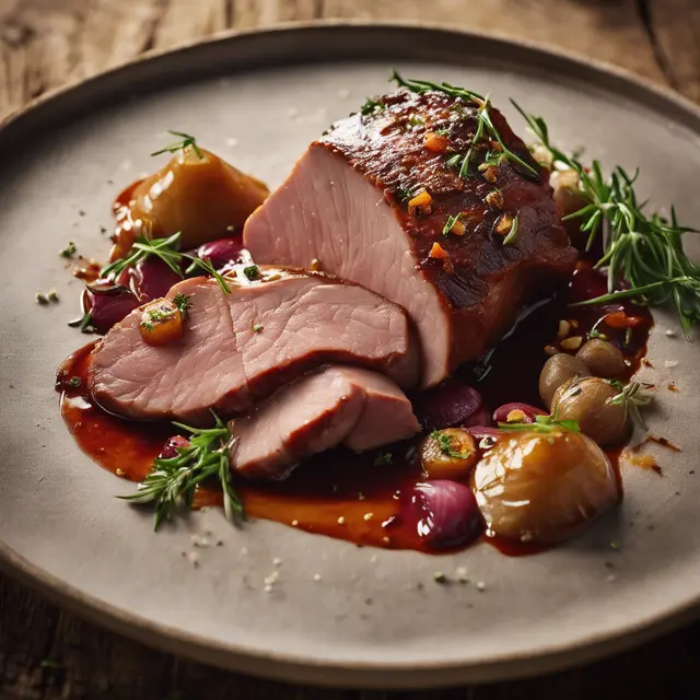 Foto de Braised Pork Rump with Wine