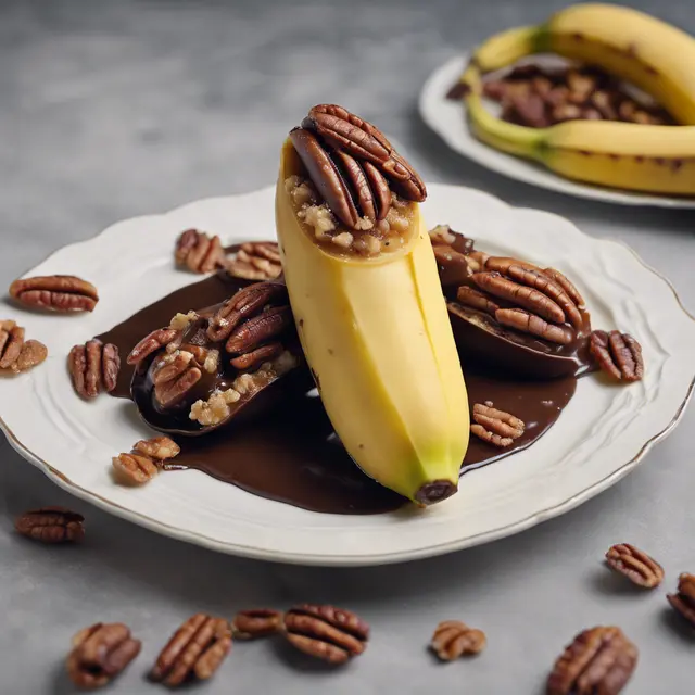 Foto de Caramelized Banana Stuffed with Pecans and Chocolate