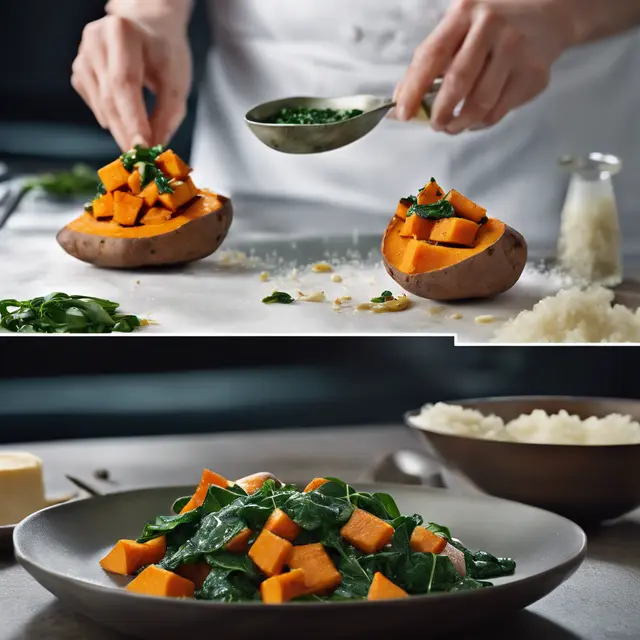 Foto de Sweet Potato with Spinach and Garlic-Poró